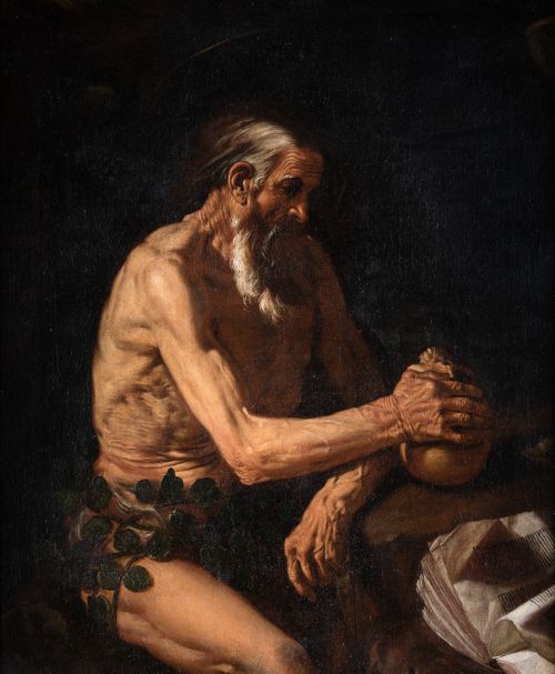 LUIS TRISTAN, "San Onofre", Óleo sobre lienzo.