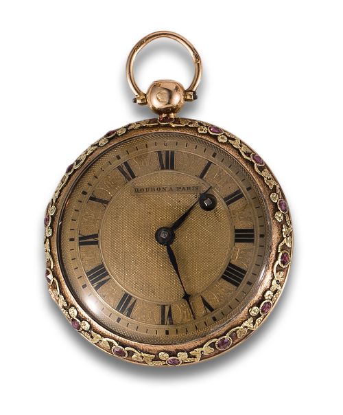 RELOJ DE BOLSILLO LEPINE BOURBON A PARIS EN ORO AMARILLO