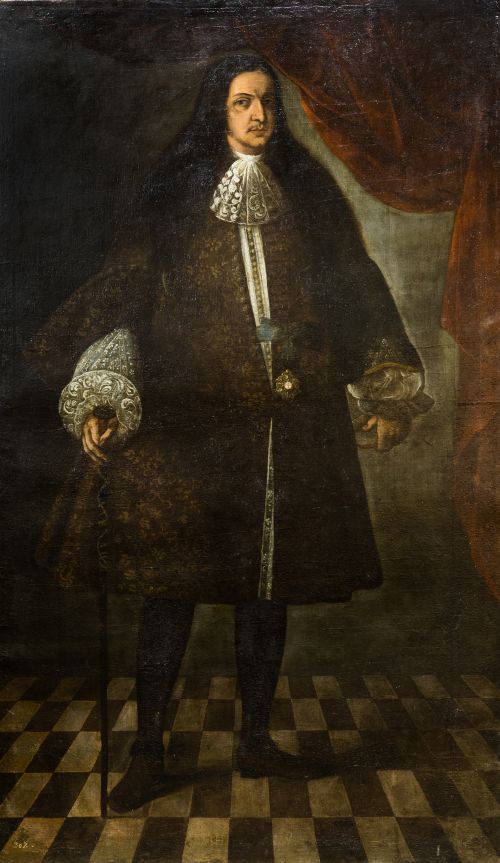 ESCUELA ESPAÑOLA, "Retrato de caballero" , Óleo sobre lienz