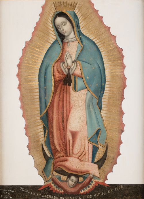 NICOLÁS  MARTÍNEZ, "Virgen de Guadalupe", 1778, Óleo sobre