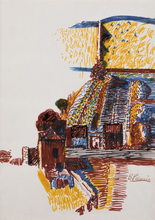 BENJAMÍN PALENCIA, "Campos", Tintas sobre papel