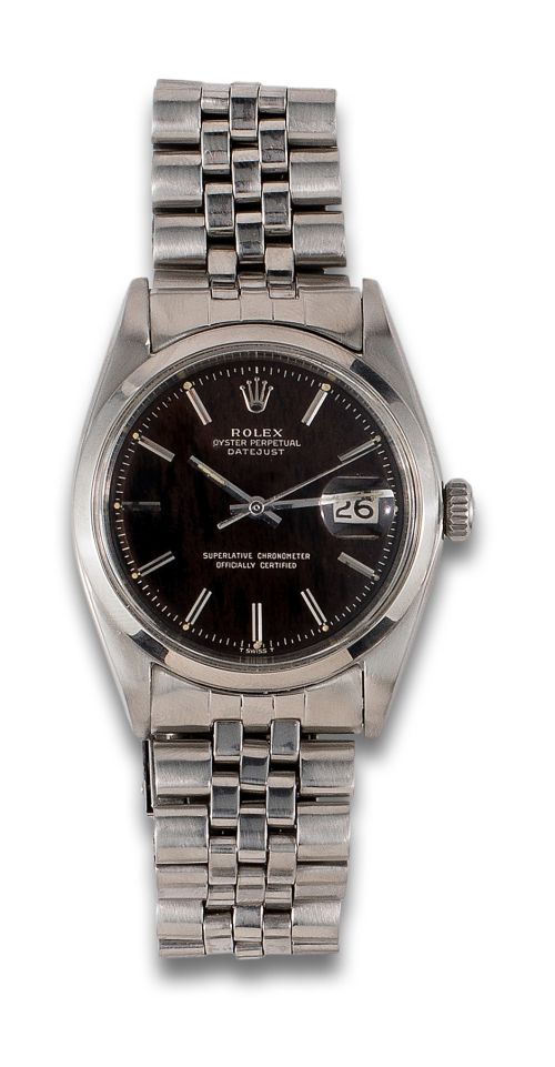 ROLEX OYSTER PERPETUAL DATEJUST STEEL WRISTWATCH