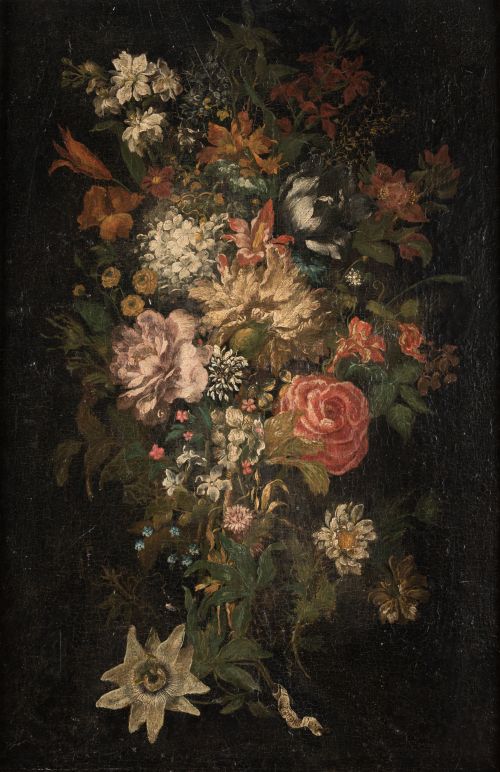 ANTONIO VIVÓ NOGUERA, "Ramo de flores", Óleo sobre tabla.