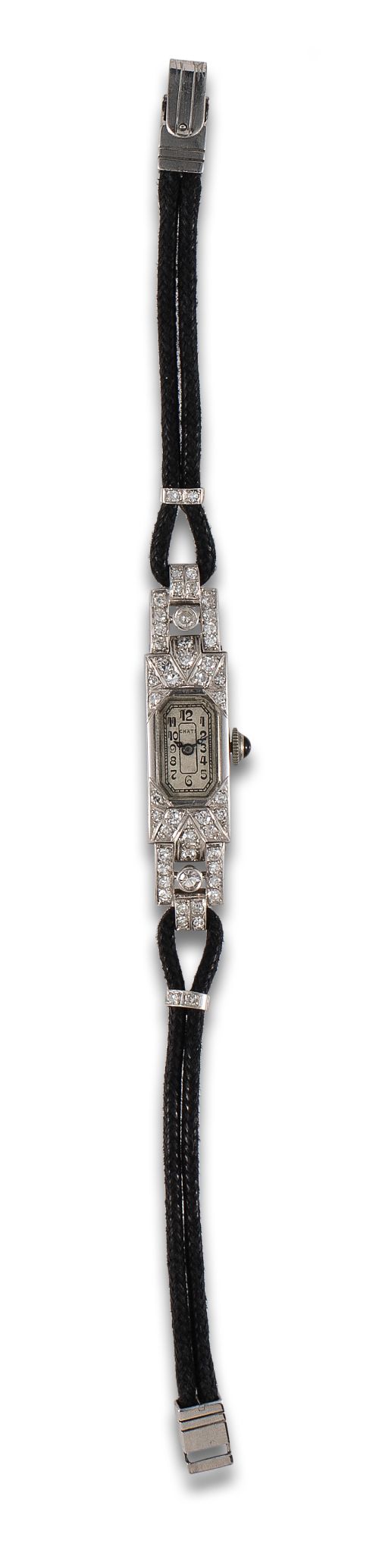 ART DECO LADY WATCH IN PLATINUM AND DIAMONDS