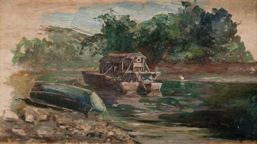 ANONYMOUS (Early 20th century) "River view"