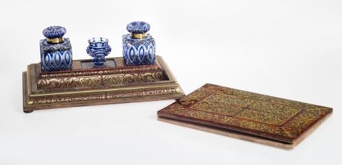 Writing desk and document holder in Napoleon III style, Fra