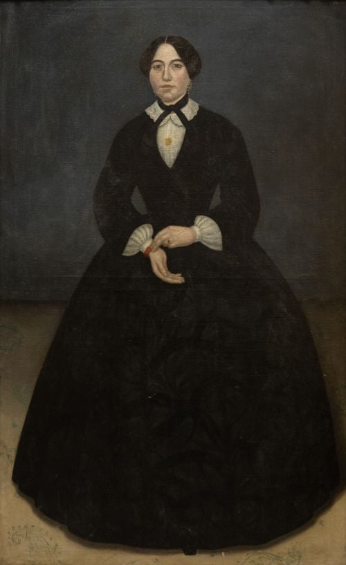 SPANISH SCHOOL (19TH CENTURY) "Portrait of Plácida Tapia y