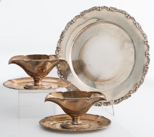 Pair of sauce boats in Spanish silver, 916, Pérez y Fernánd