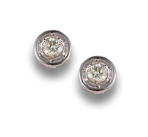 DIAMOND STUD EARRINGS, IN WHITE GOLD