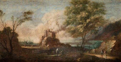 ESCUELA ITALIANA, ITALIAN SCHOOL (17th century) "Landscapes