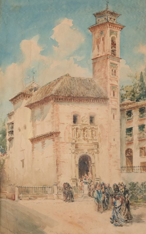 ESCUELA GRANADINA, GRANADA SCHOOL (19th century) "Leaving M