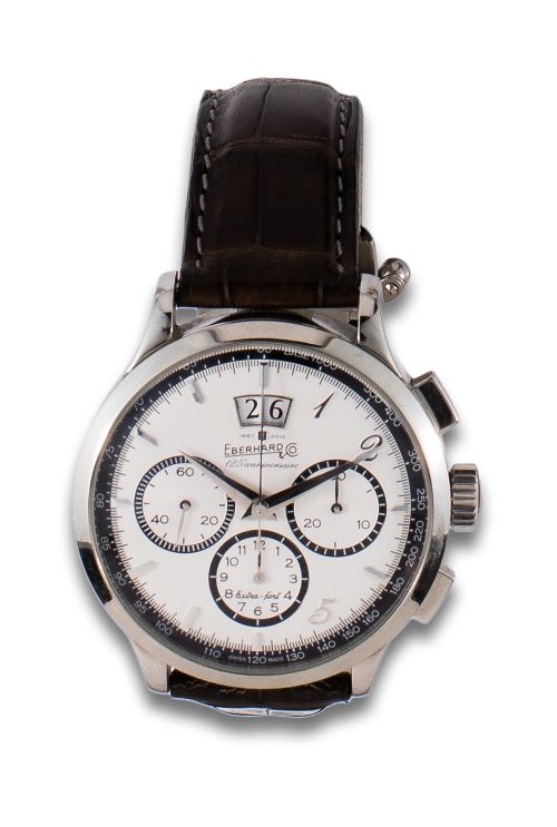 EBERHARD CHRONO WRISTWATCH IN STEEL