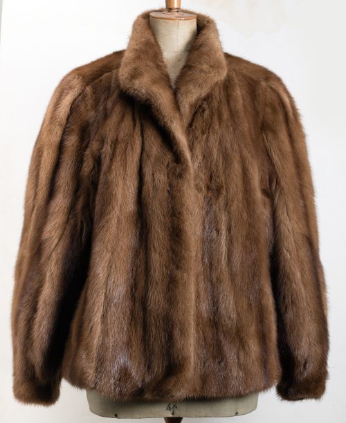 Light brown mink fur jacket