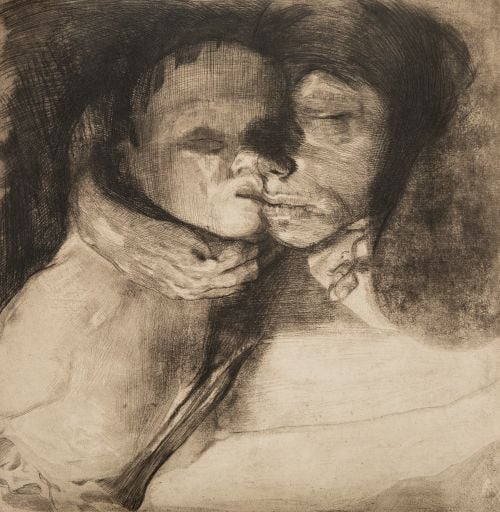 KÄTHE KOLLWITZ "Tod, Frau und Kind", 1910