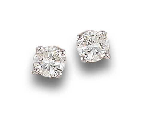 DIAMOND STUD EARRINGS, IN WHITE GOLD