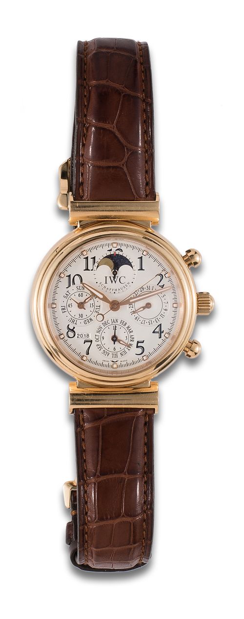 IWC DA VINCI WRIST WATCH IN YELLOW GOLD