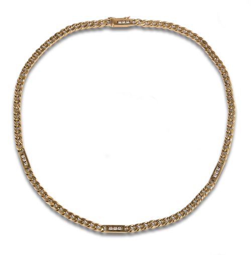 YELLOW GOLD AND DIAMONDS BARBADO NECKLACE