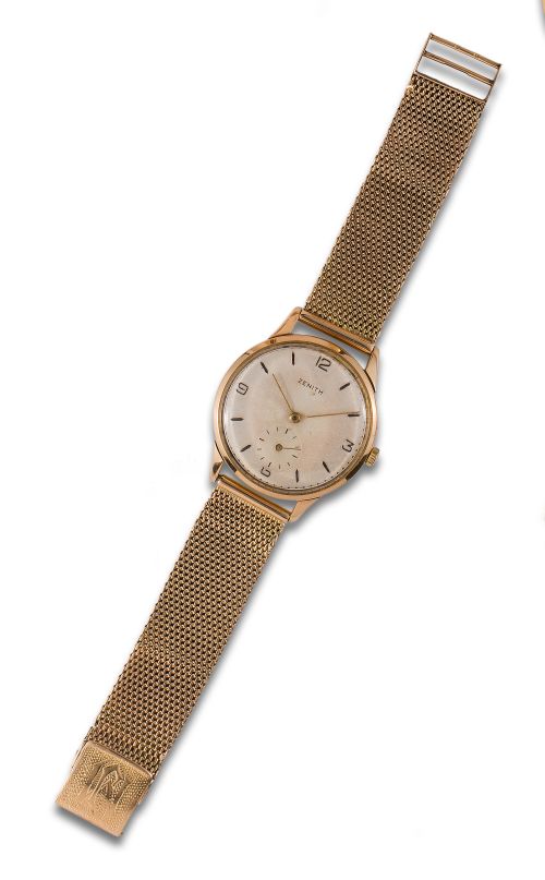 ZENITH YELLOW GOLD WRIST WATCH