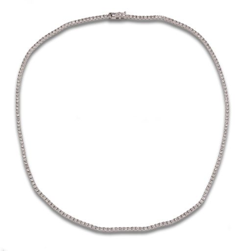 RIVIERE DIAMONDS NECKLACE, IN WHITE GOLD