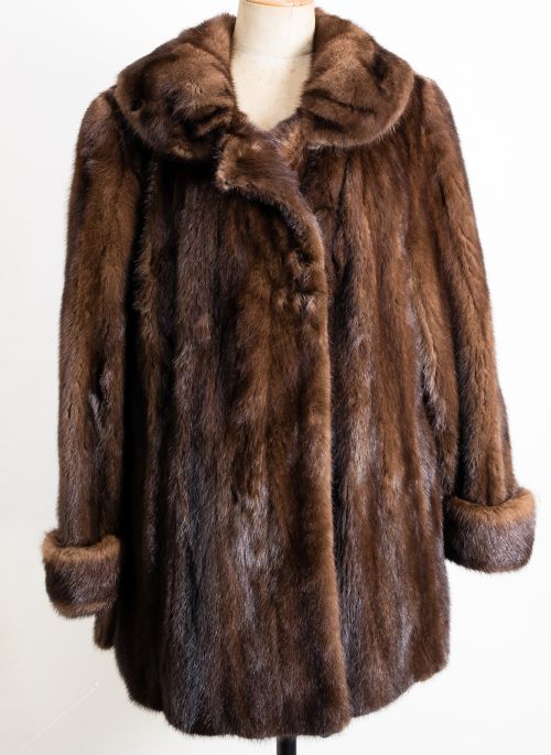 Brown mink back jacket