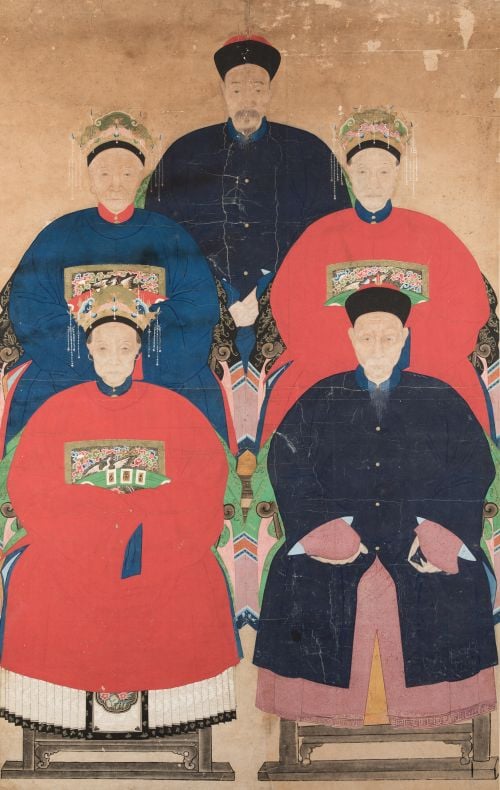 CHINESE SCHOOL, QING DYNASTY (c.1800) "Chinese Ancestors"