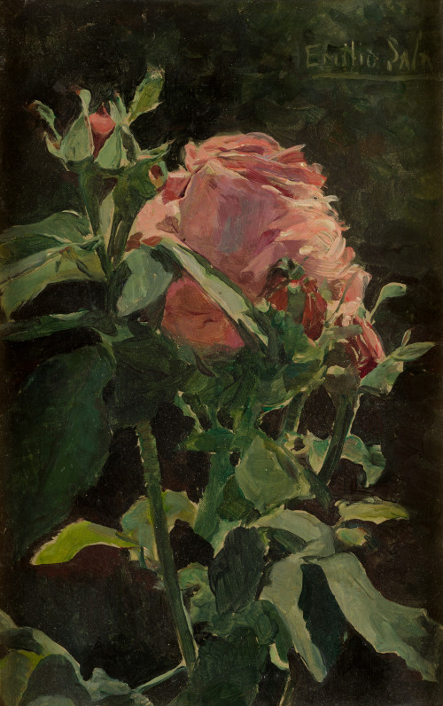 EMILIO SALA Y FRANCÉS, "Flores" , Óleo sobre lienzo