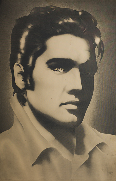 ANÓNIMO S.XX, "Elvis", Impreseión sobre papel dorado