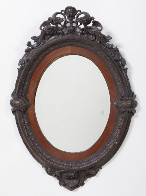 Alfonsine oval mirror, Spain, 19th century