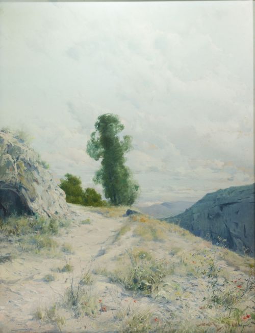 ELISEO MEIFRÉN Y ROIG, "Camino de la finca", Óleo sobre lie