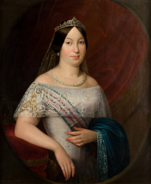 ANTONIO MARÍA ESQUIVEL, "Retrato de Isabel II", 1848, Óleo 