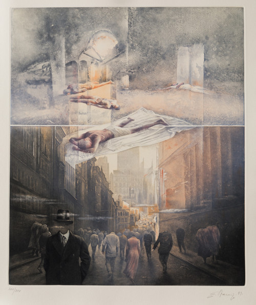 EDUARDO NARANJO, "Poeta en Nueva York", 1991, 12 litografia